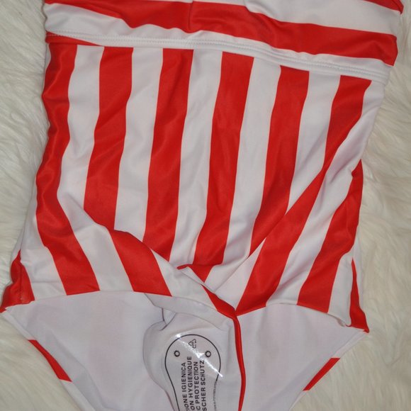Women's Striped Elegant Parent Swimsuit Soft Clothes Size Small - Picture 5 of 7